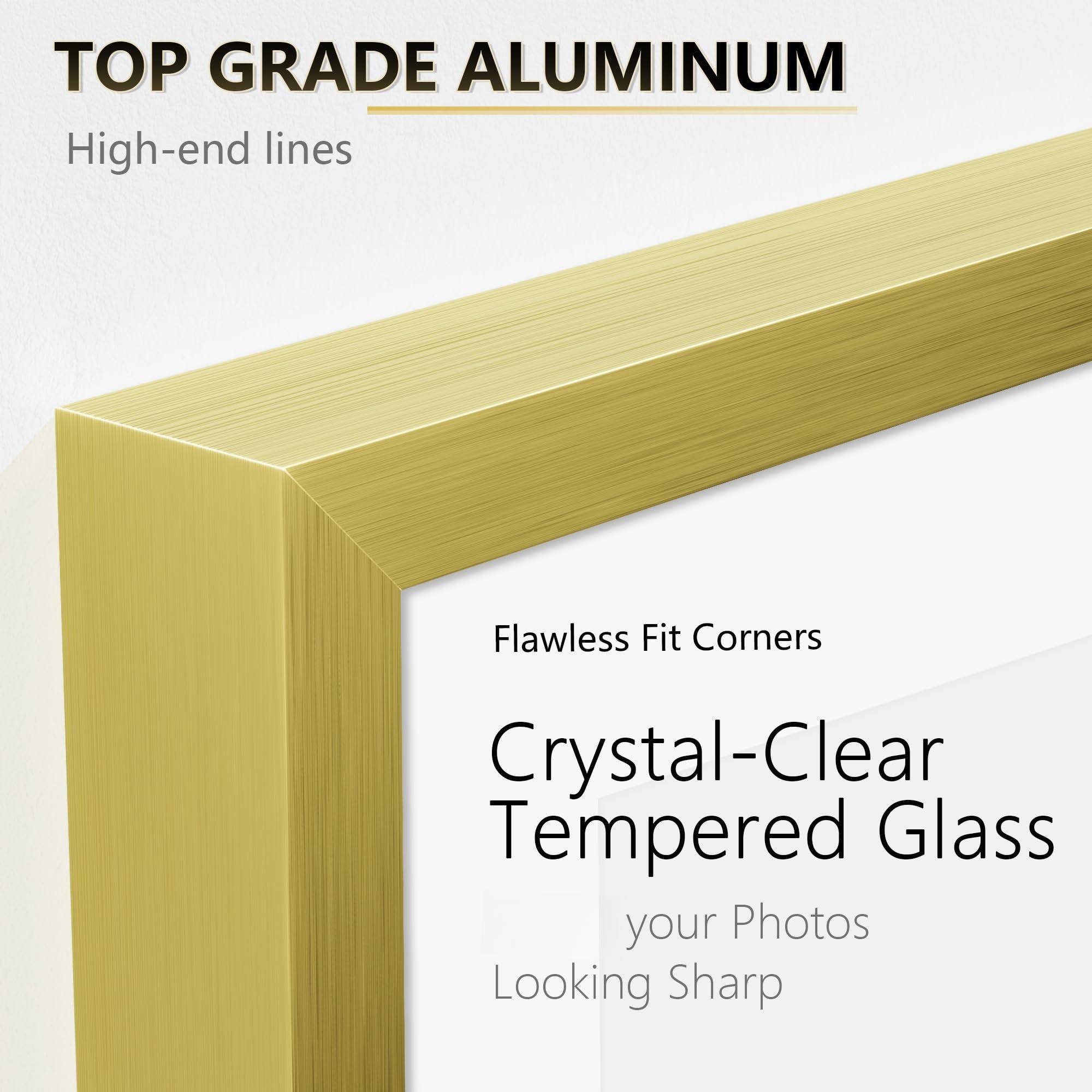 TOP GRADE ALUMINUM  
High-end lines  

Flawless Fit Corners  

Crystal-Clear Tempered Glass  
your Photos Looking Sharp