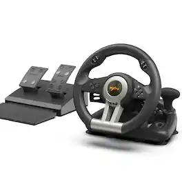 PXN - V3 PRO Racing Wheel 180° USB Steering Wheel with Pedals for PC Xbox One Series S/X PS3 PS4 Switch Universal - Black