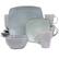 Front. Gibson - Gibson Elite Soho Lounge 16 Piece Stoneware Dinnerware Set in Light Grey - Light Gray.