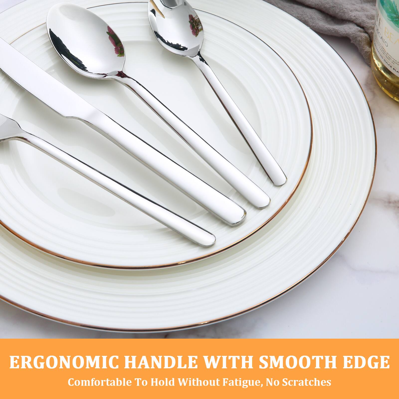ERGONOMIC HANDLE WITH SMOOTH EDGE  
Comfortable To Hold Without Fatigue, No Scratches