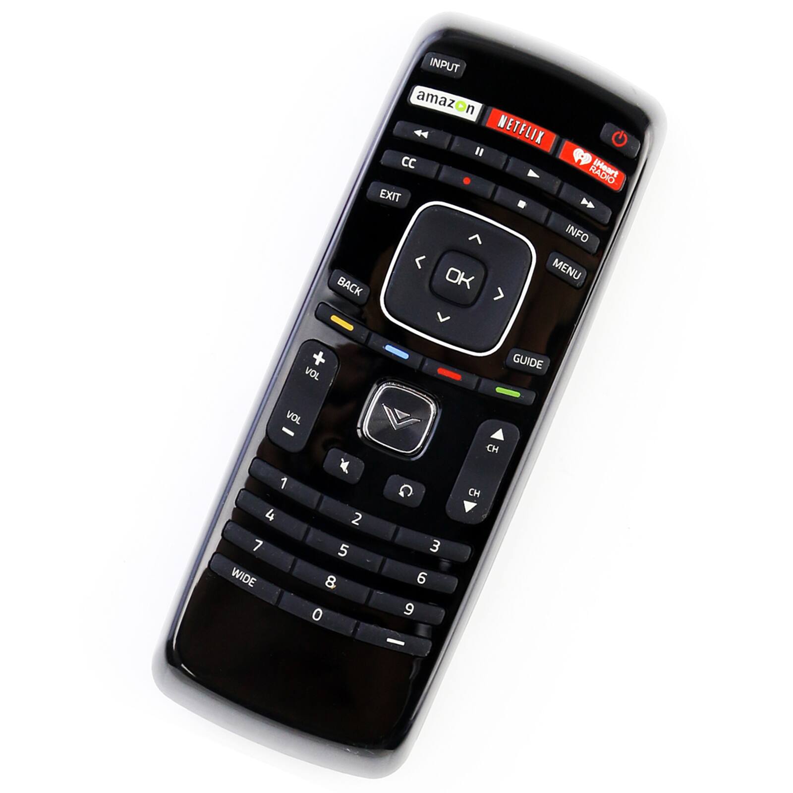 INPUT amazon NETFLIX CC EXIT RADIO Heart BACK OK INFO MENU + VOL GUIDE VOL 1 4 7 WIDE Y 2 5 8 0 3 6 9 - CH CH