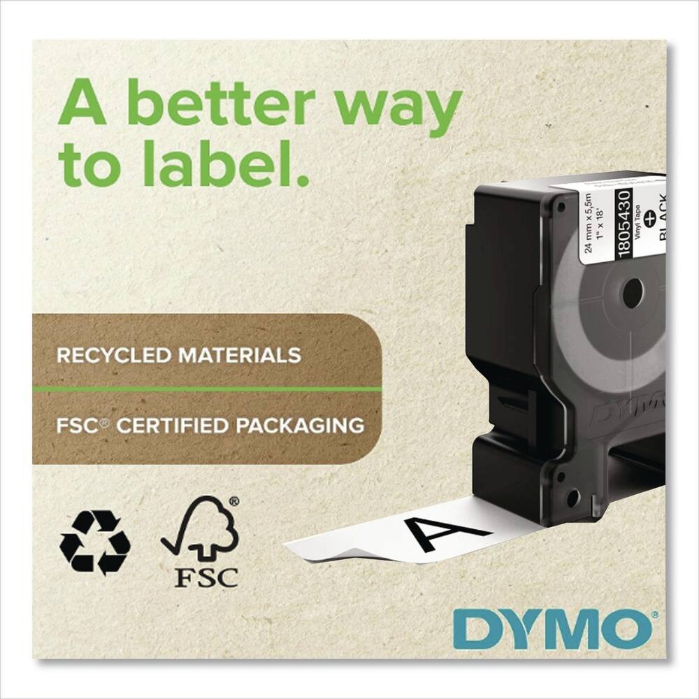 A better way to label.

RECYCLED MATERIALS

FSC® CERTIFIED PACKAGING

24 mm x 18 mm x 5.5 mm

1805430

VINYL

ACK

DYMO