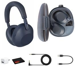 Sony - WH-1000XM6 Headphones Bundle (International Version) - Blue