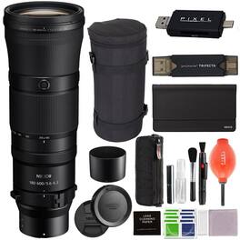 Nikon - NIKKOR Z 180-600mm f/5.6-6.3 VR Lens (Nikon Z) w/ Advanced Accessory & Travel Bundle (Black) | 20117 | 180-600mm - Black