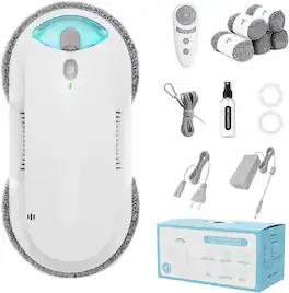 Loheer - X1 Automatic Window Cleaning Robot with Auto Spray, Remote Control & Large Water Tank - White