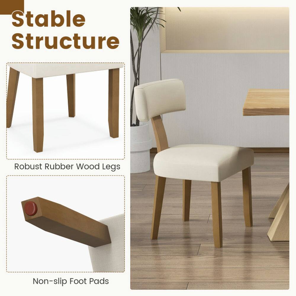 Stable Structure  
Robust Rubber Wood Legs  
Non-slip Foot Pads