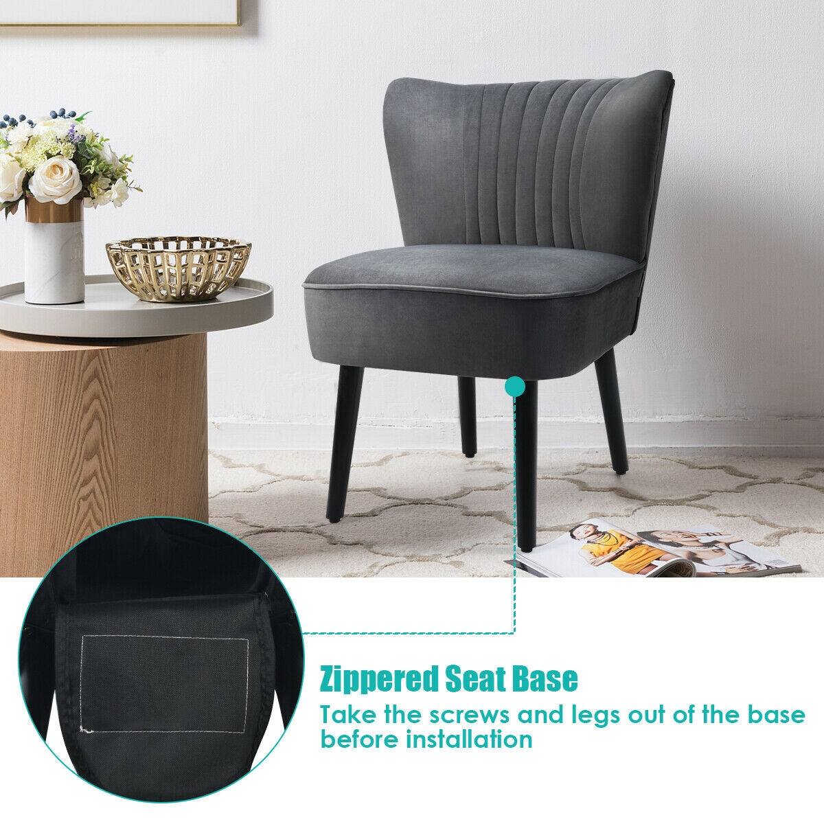 Zippered Seat Base
Take the screws and legs out of the base before installation