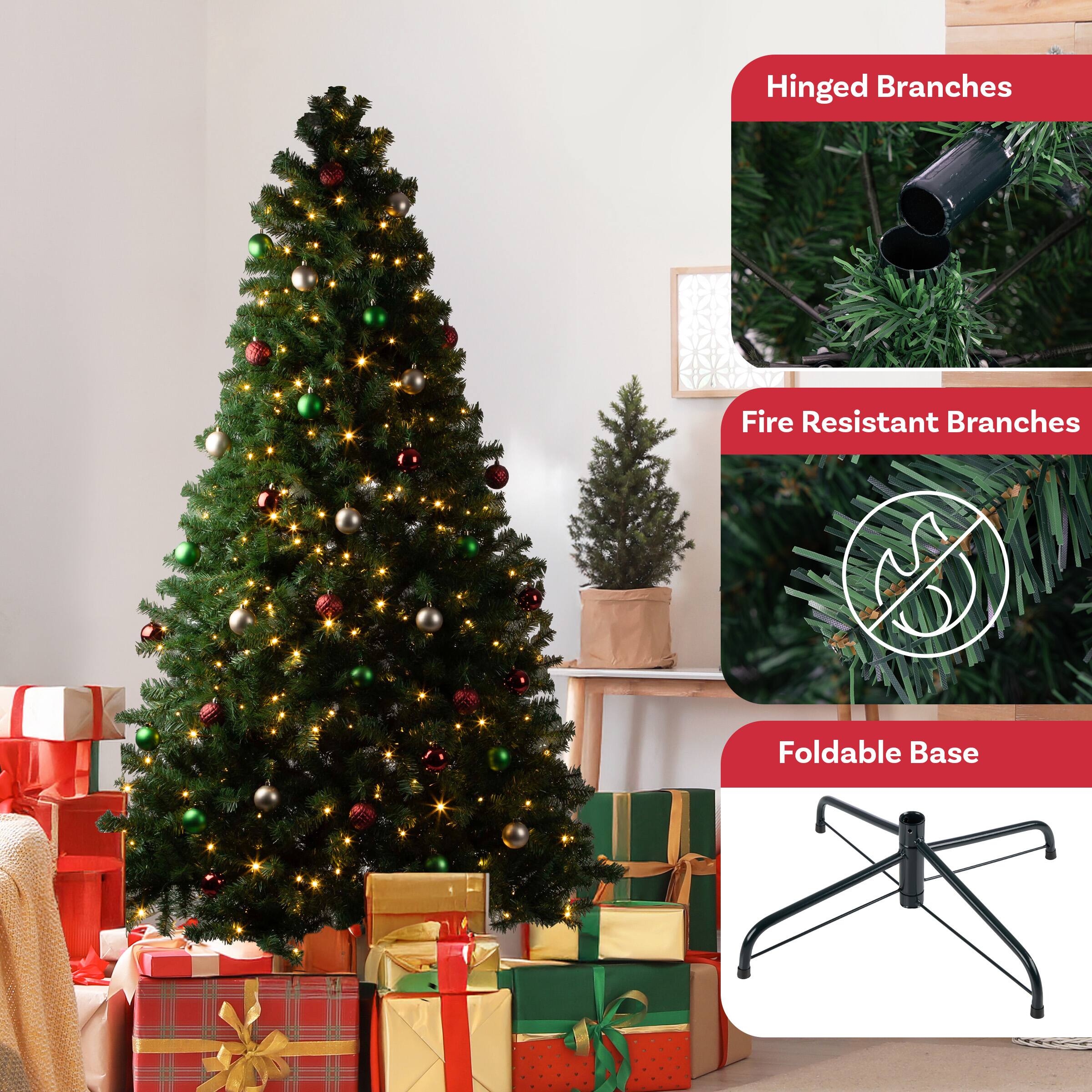 Hinged Branches  
Fire Resistant Branches  
Foldable Base