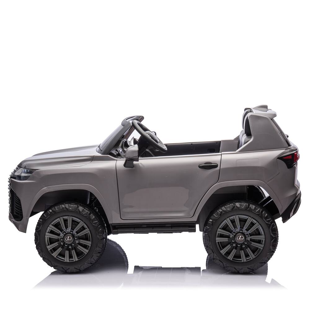 Alt View 8. Ropilly - Ropilly Licensed lexus lx600 ride on car 24V 2-Seater with Remote Control Gray.