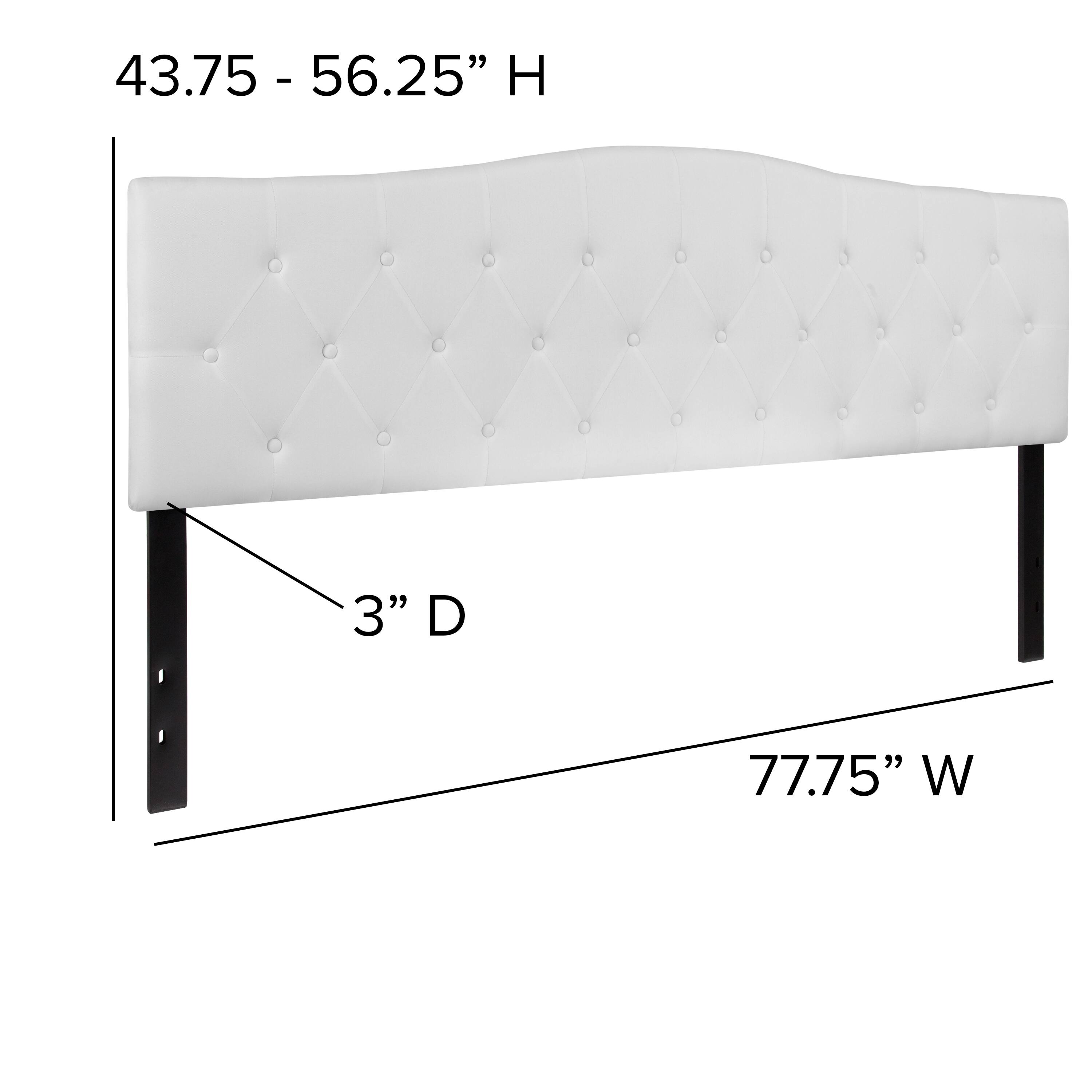 43.75 - 56.25" H  
3" D  
77.75" W