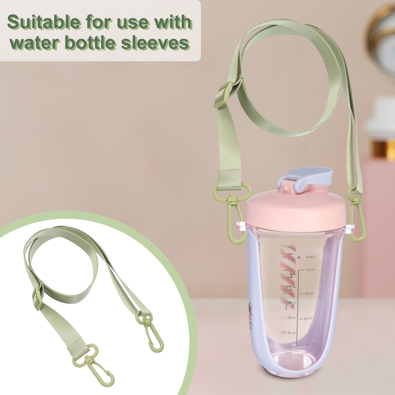 Suitable for use with water bottle sleeves