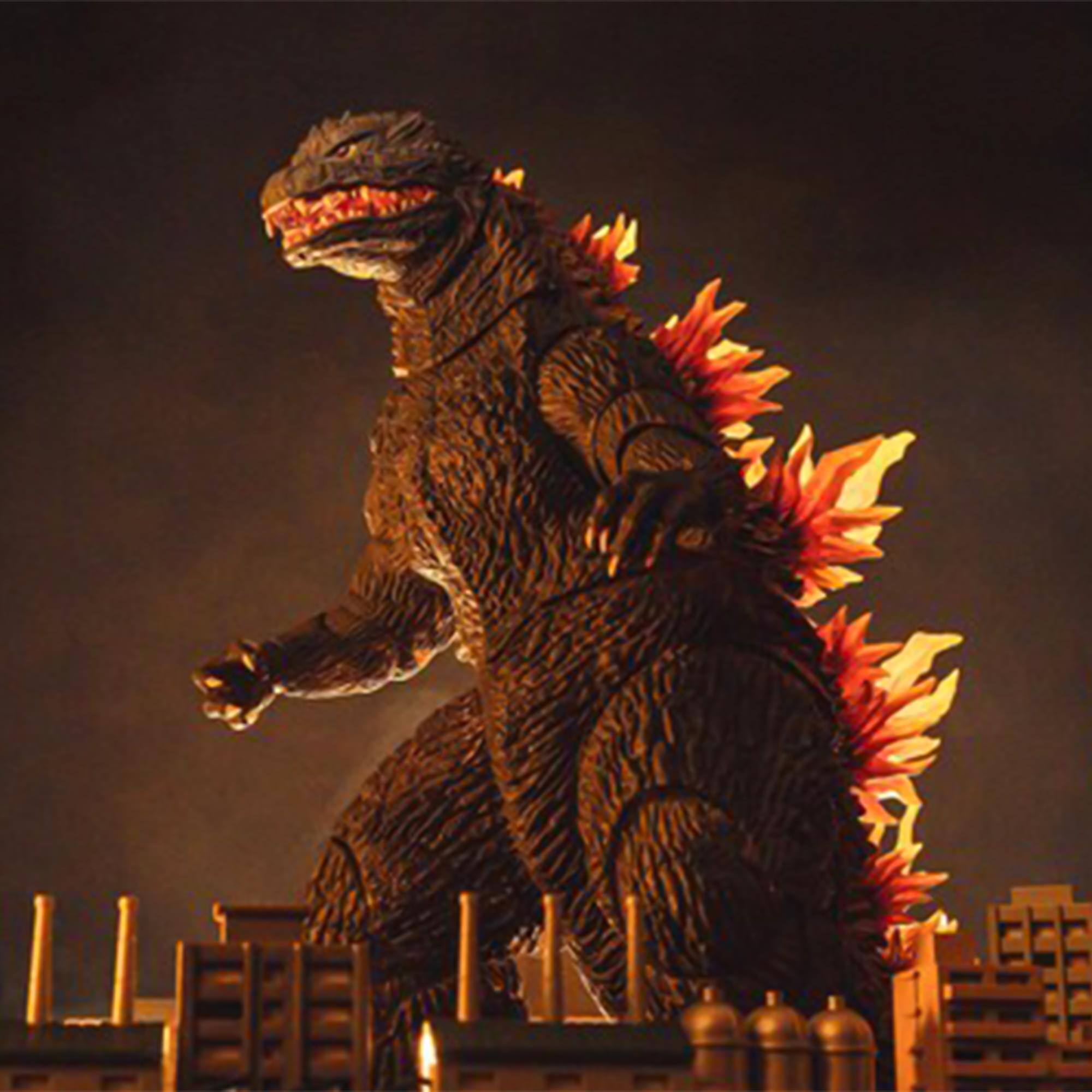 Alt View 3. Hiya - Godzilla Millennium (1999) 7-Inch Action Figure | Heat Ray Version - Grey.