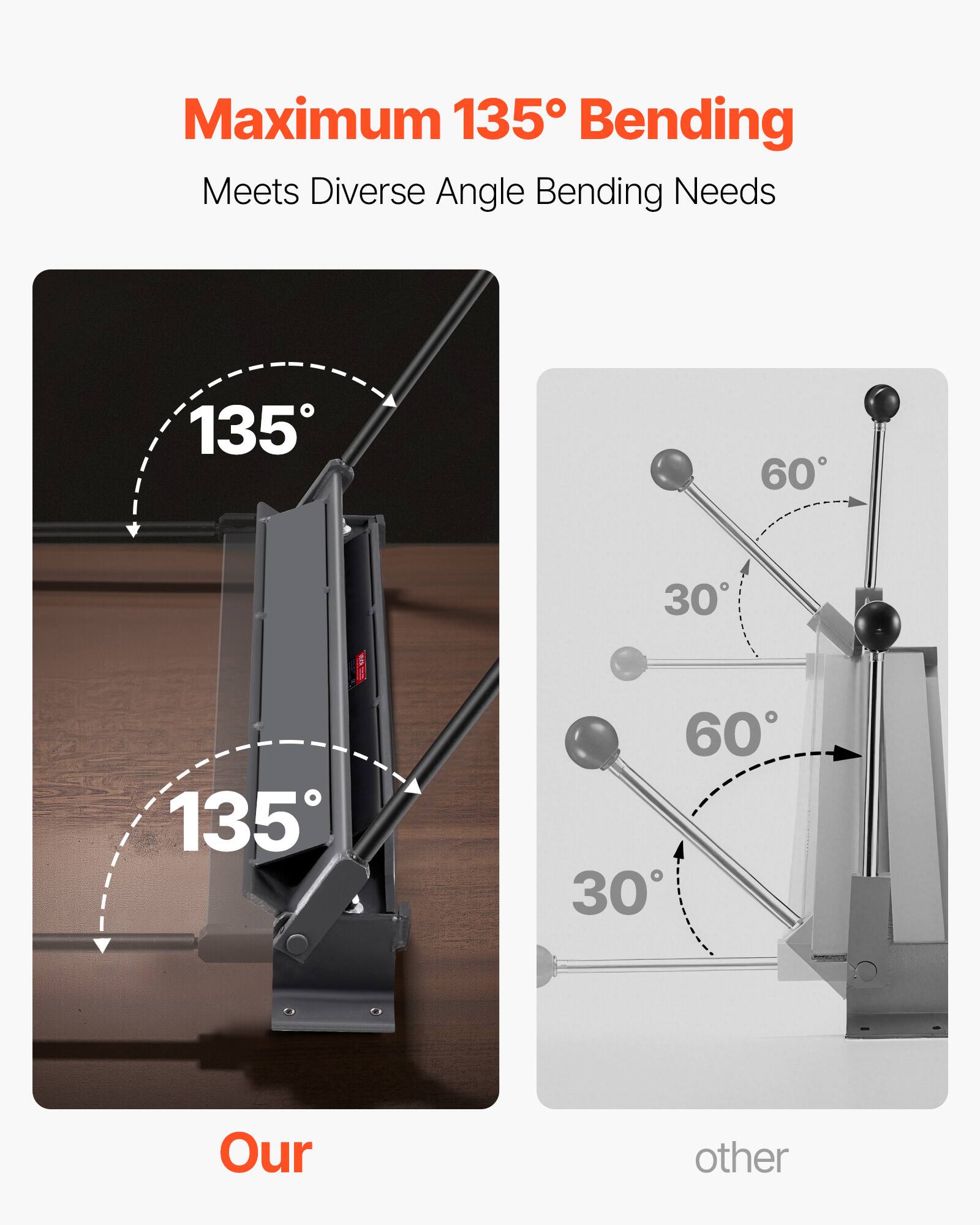 Maximum 135° Bending  
Meets Diverse Angle Bending Needs  
135°  
135°  
60°  
30°  
60°  
30°  
Our  
other