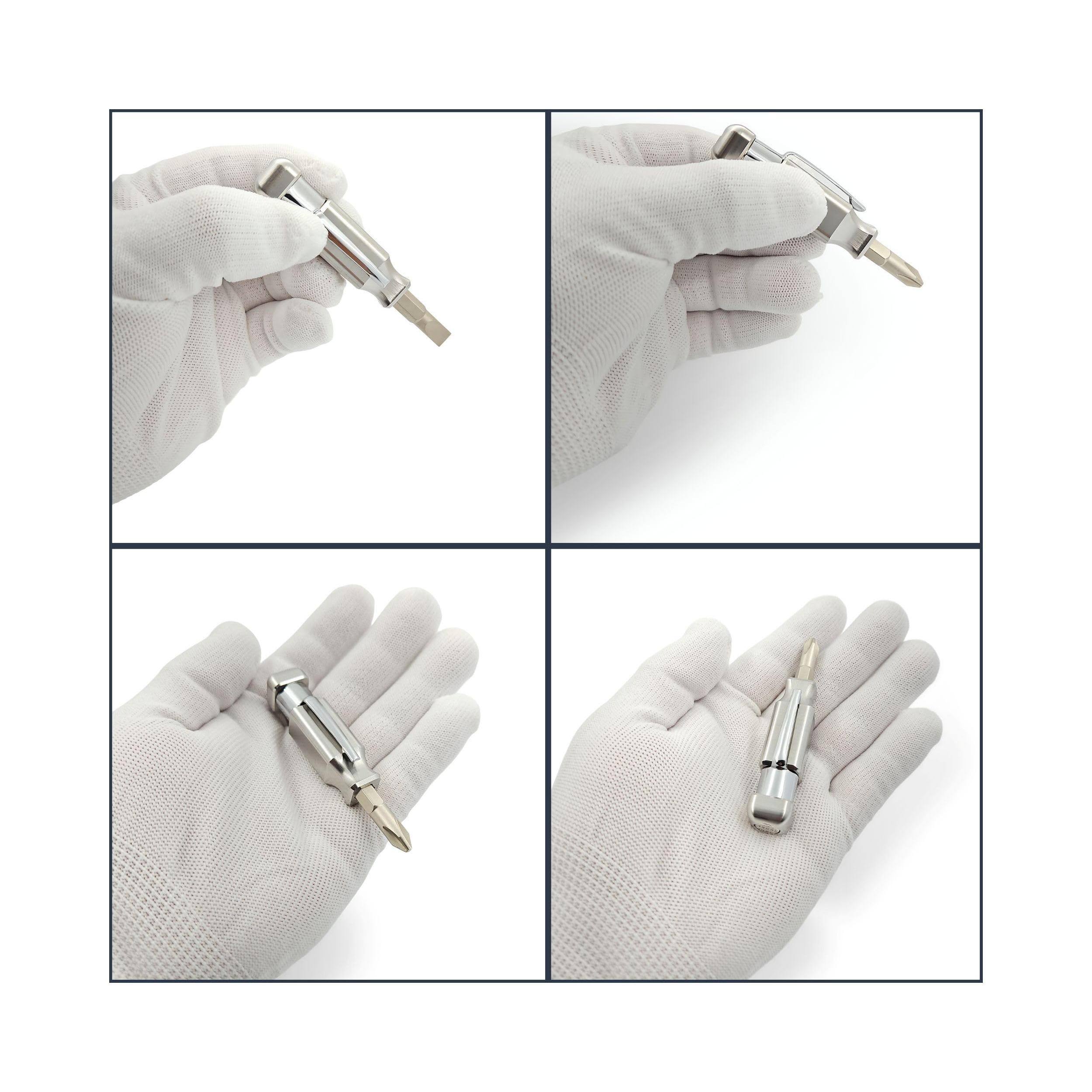 Alt View 5. Dapper Styles - Pocket With & Clip stainless Steel Double Ended Phillips Flat Head - Default.