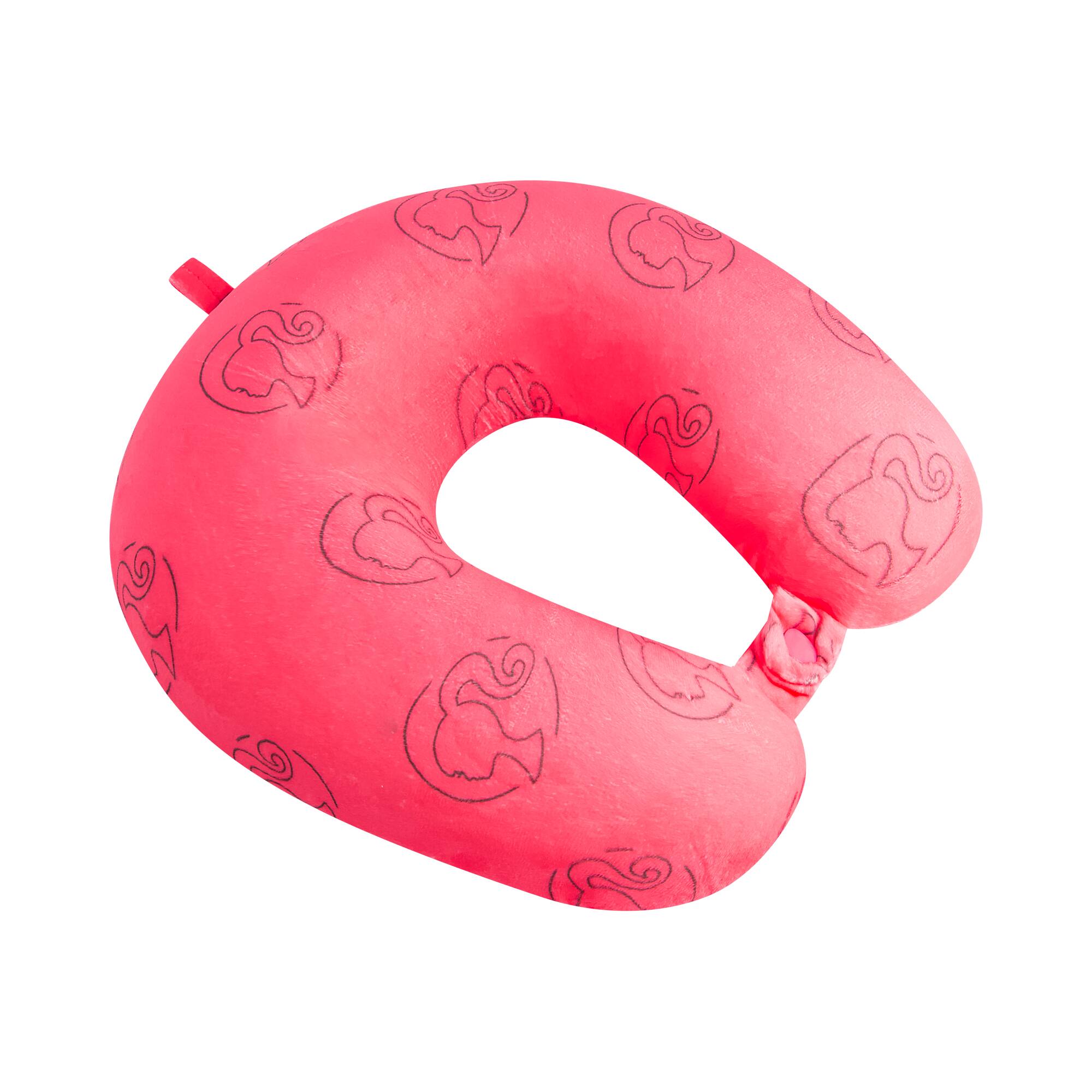 Angle. Ful - Mattel Barbie Profile Memory Foam Travel Neck pillow - PINK.