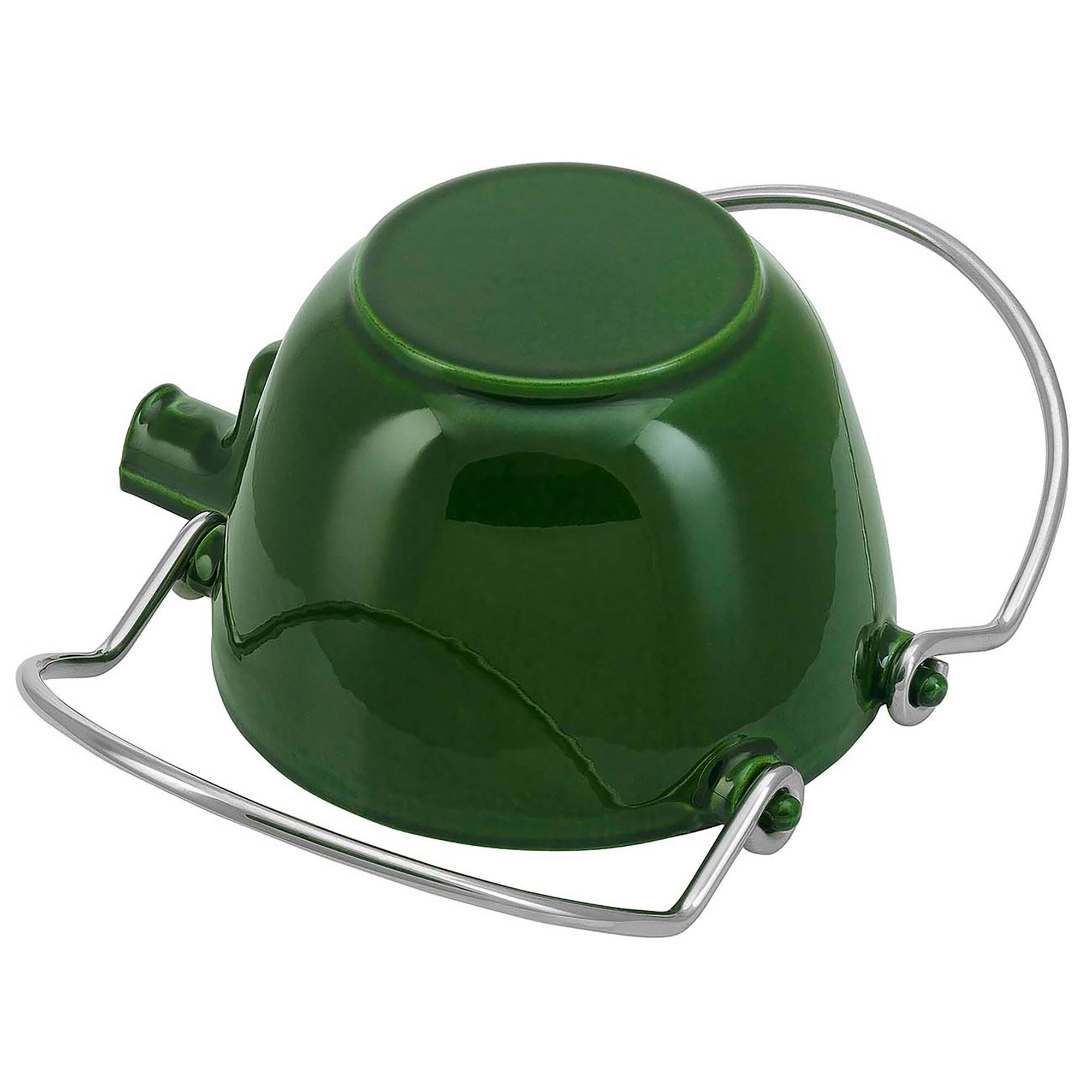 Alt View 2. Staub - Staub Cast Iron 1-qt Round Tea Kettle - Basil - Basil.