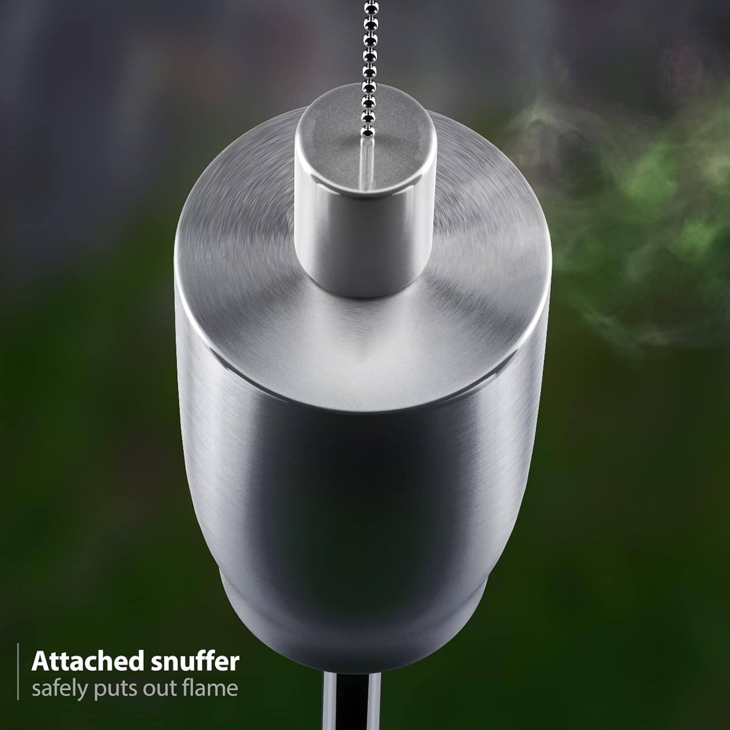 Attached snuffer safely puts out flame