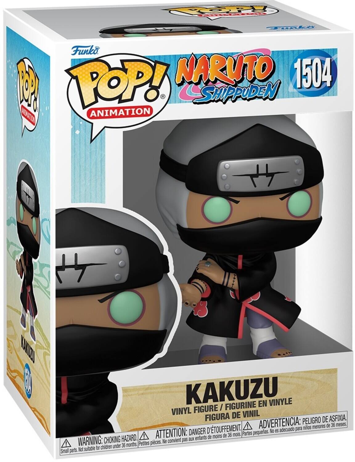 POP! Funko B POP! NARUTO 1504 H SHIPPUDEN ANIMATION TTO KAMTZL BL KAKUZU EN VINYLE FIGURE I FIGURINE VINYL DE VINIL FIGURA PELIGRO DE ASFIXIA. ETOUFFEMENT. ADVERTENCIA: ninos menores de 36 meses. DANGER D ATTENTION: de 36 mois. Partes pequeas. HAZARD. enfants de moins WARNING: CHOKING Ne convient pas aux 36 months. Pettes pieces. Not suitable for children under Small parts.