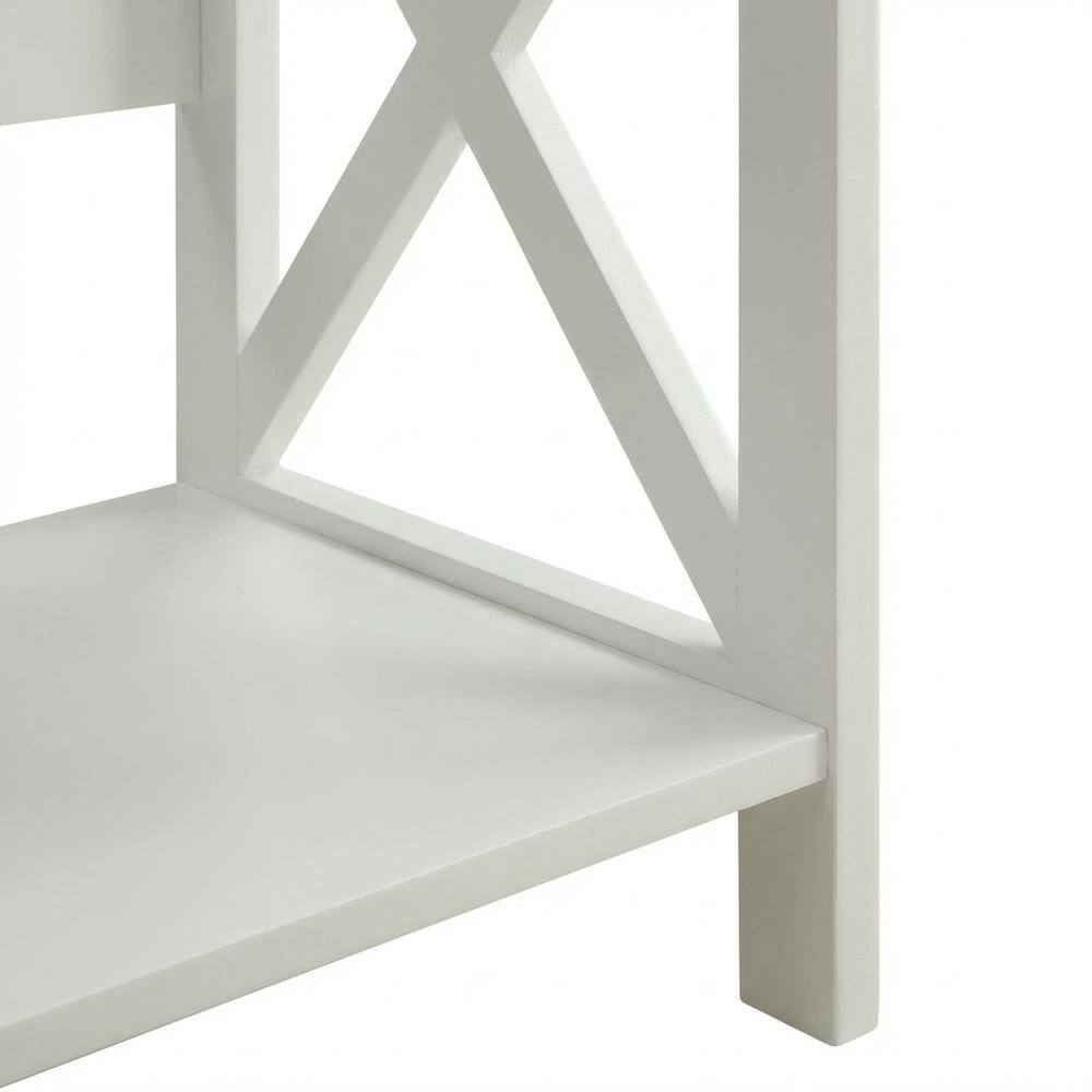 Alt View 3. FurniFact - Wooden 3-Tier Bookcase with Non-Lead Base Paint for Home Storage - White.