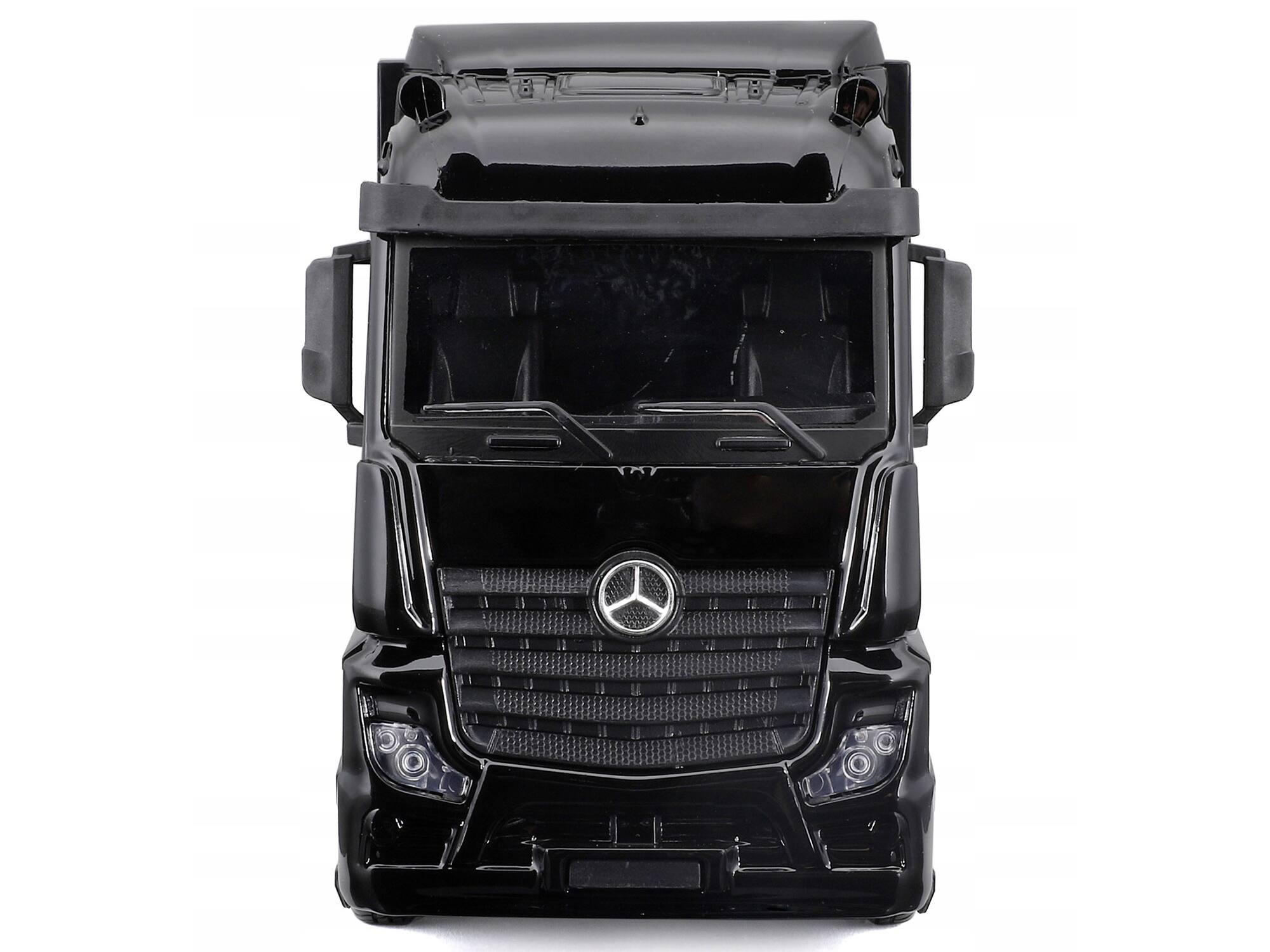 Alt View 3. Bburago - Mercedes-Benz Actros Gigaspace Car Transporter Black & Mercedes-AMG F1 #63 World Championship 1/43 Model Car by Bburago.