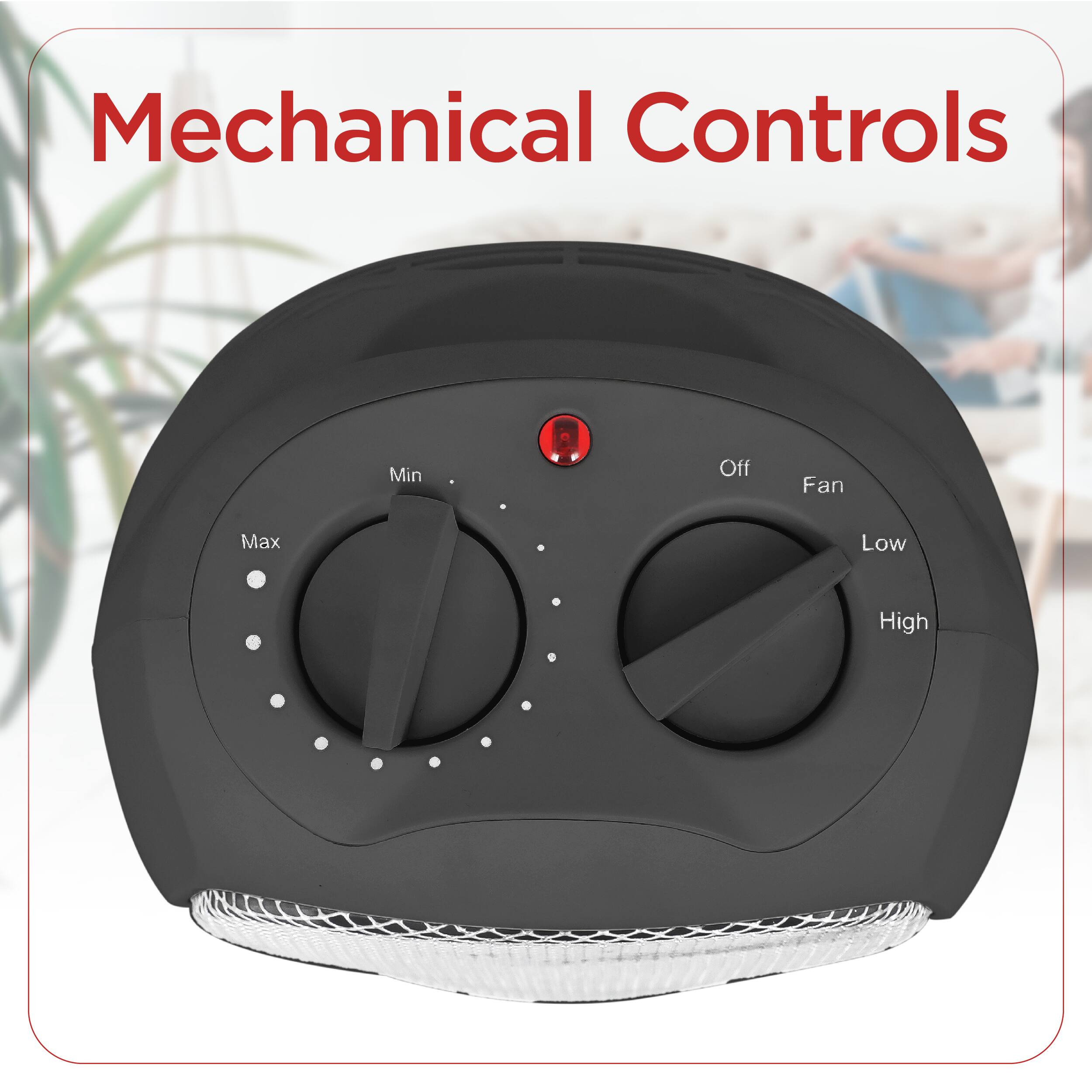 Mechanical Controls: Min, Off, Fan, Max, Low, High