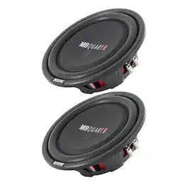 2) MB Quart DS1-254 800 Watt 4 Ohm Shallow Slim Subwoofers Car Truck DVC Subs - Black