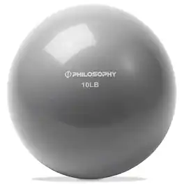 Philosophy Gym - Toning Ball - Soft Weighted Mini Medicine Ball - Gray