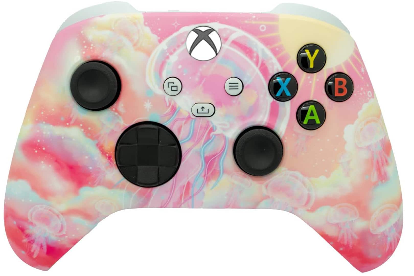 ProControllers - Wireless Xbox Custom Controller – Compatible with Xbox One, Xbox Series X, Xbox Series S & PC - Pink Jellyfish - Multi