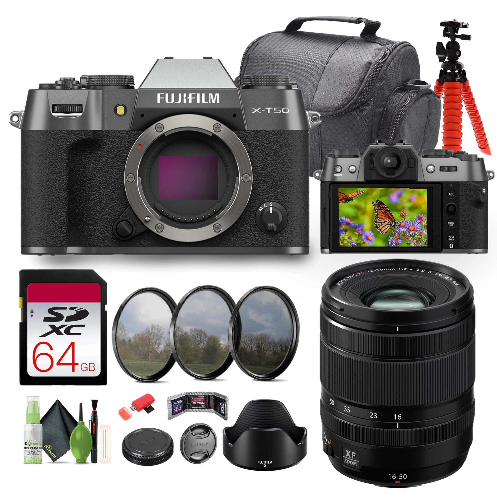 XF 16-50mm f/2.8-4.8 R LM WR Lens + FUJIFILM X-T5 Mirrorless Camera