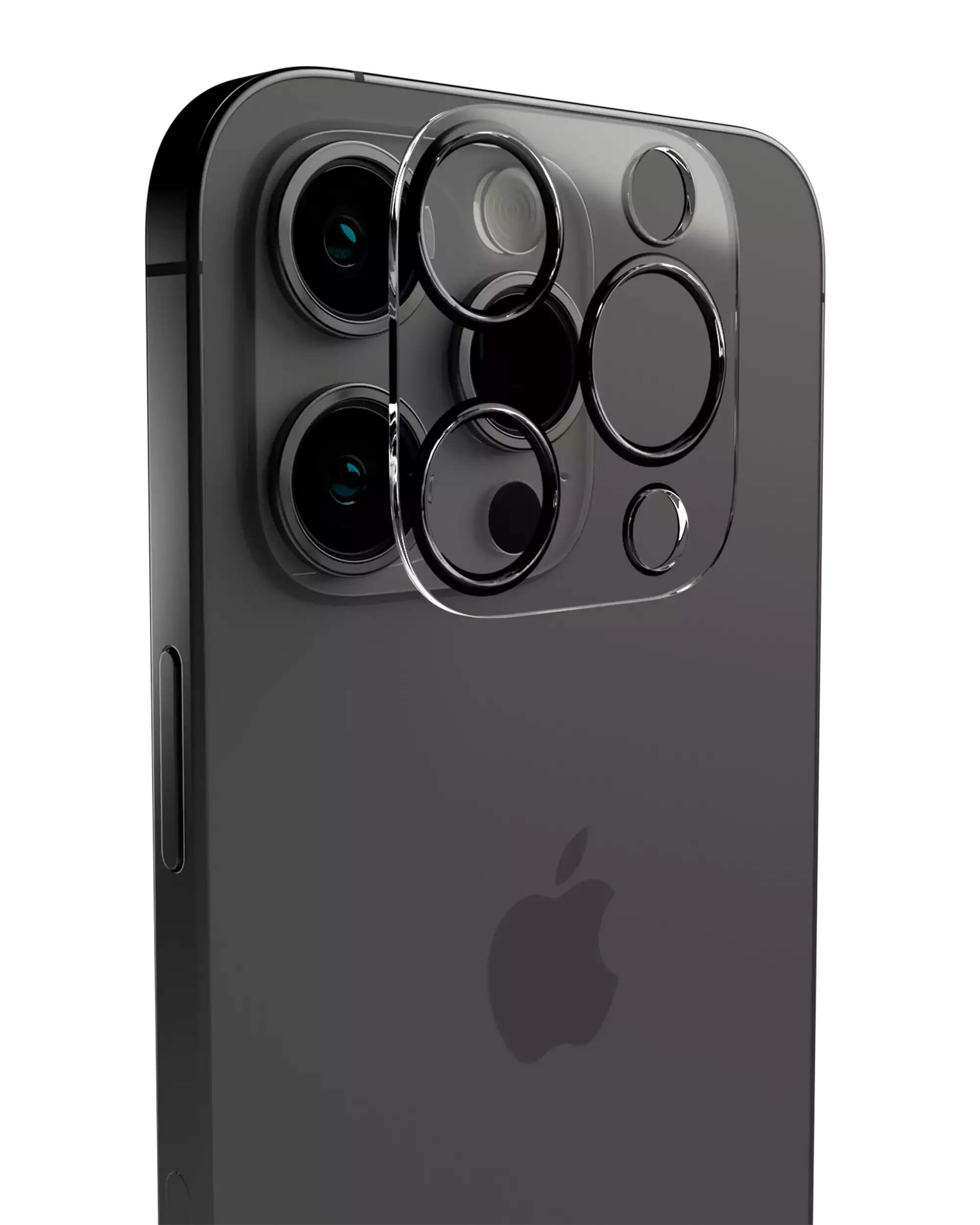 Alt View 4. Casper - Casper Camera Lens Protector Compatible For iPhone 16 Pro / 16 Pro Max - Crystal Full Cover - Clear/Transparent.