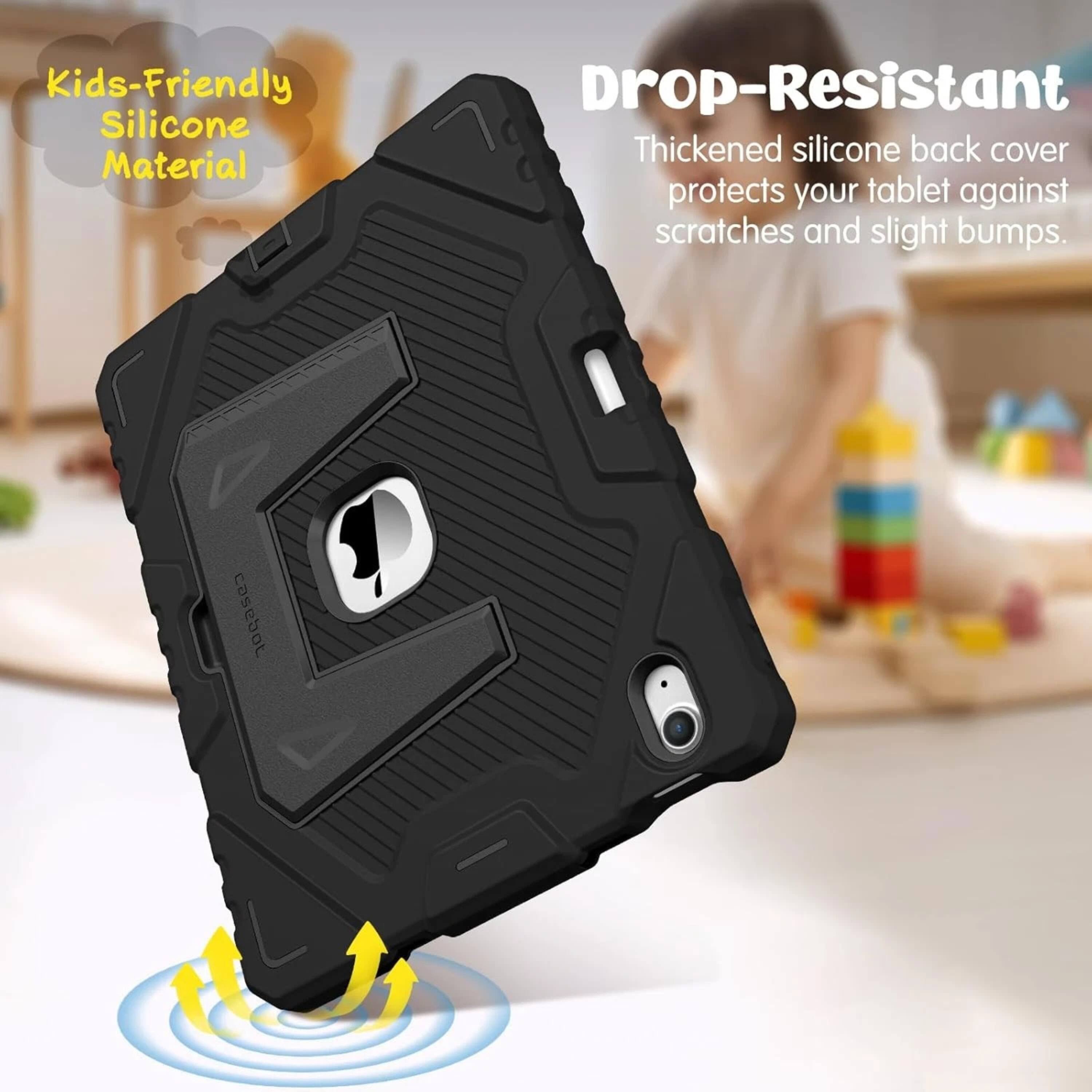 Kids-Friendly Silicone Material

Drop-Resistant

Thickened silicone back cover protects your tablet against scratches and slight bumps.