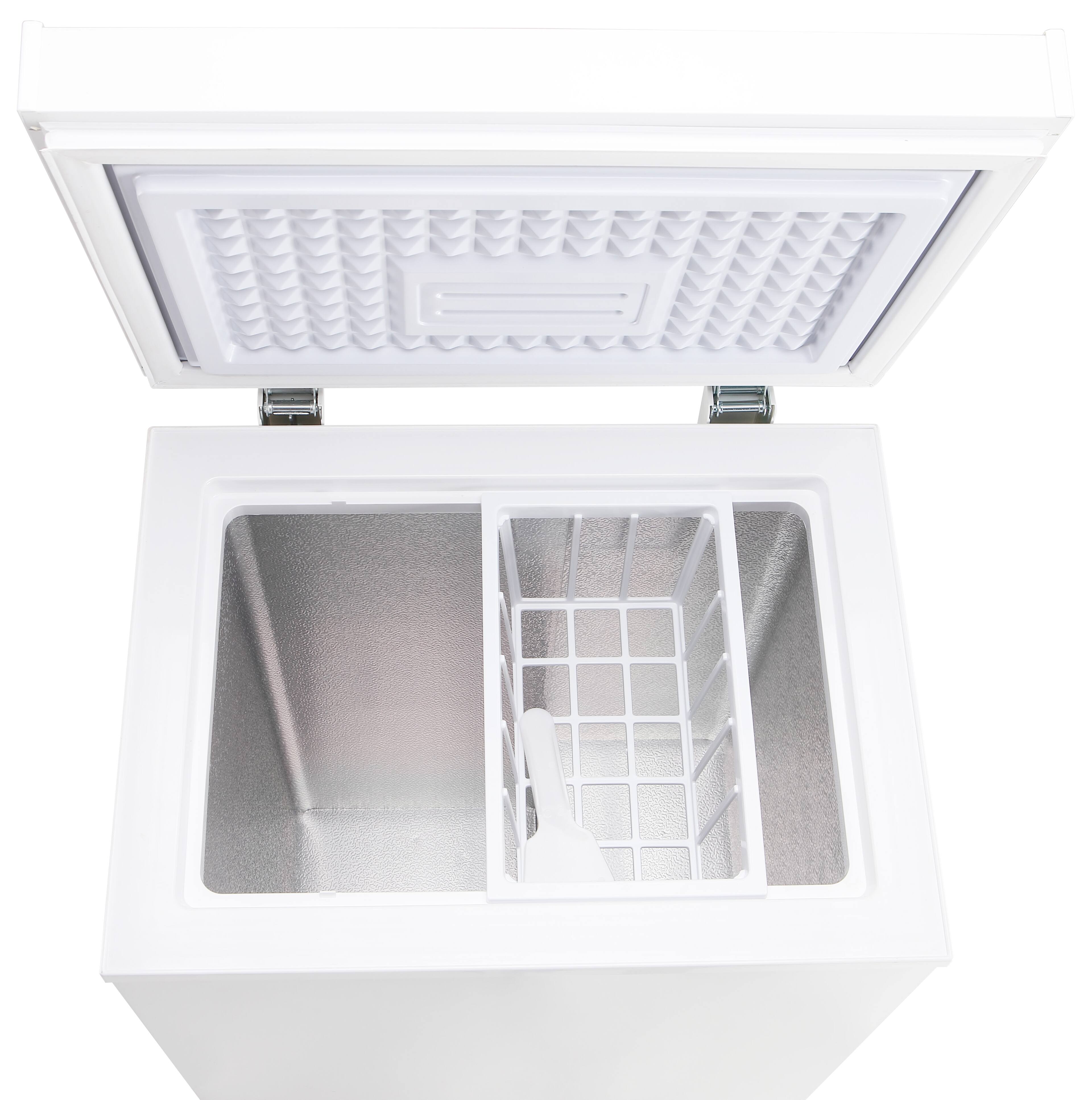 Alt View 5. Loheer - Compact 2.5 Cu. Ft. Chest Freezer - Adjustable Thermostat, Deep Freeze to -0.4°F, Removable Basket - WHITE.