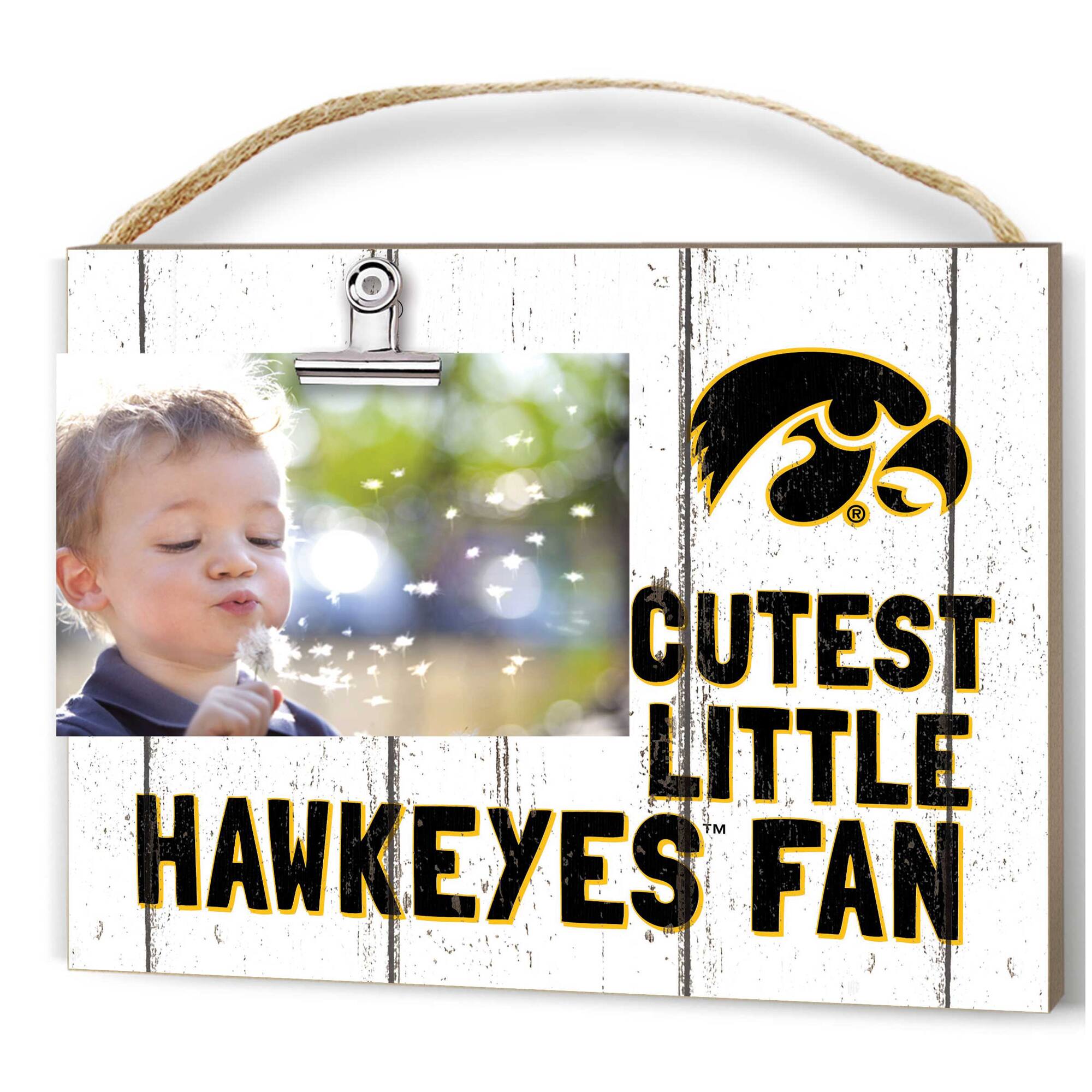 Iowa Hawkeyes 8'' x 10'' Cutest Little Weathered Logo Clip Photo Frame