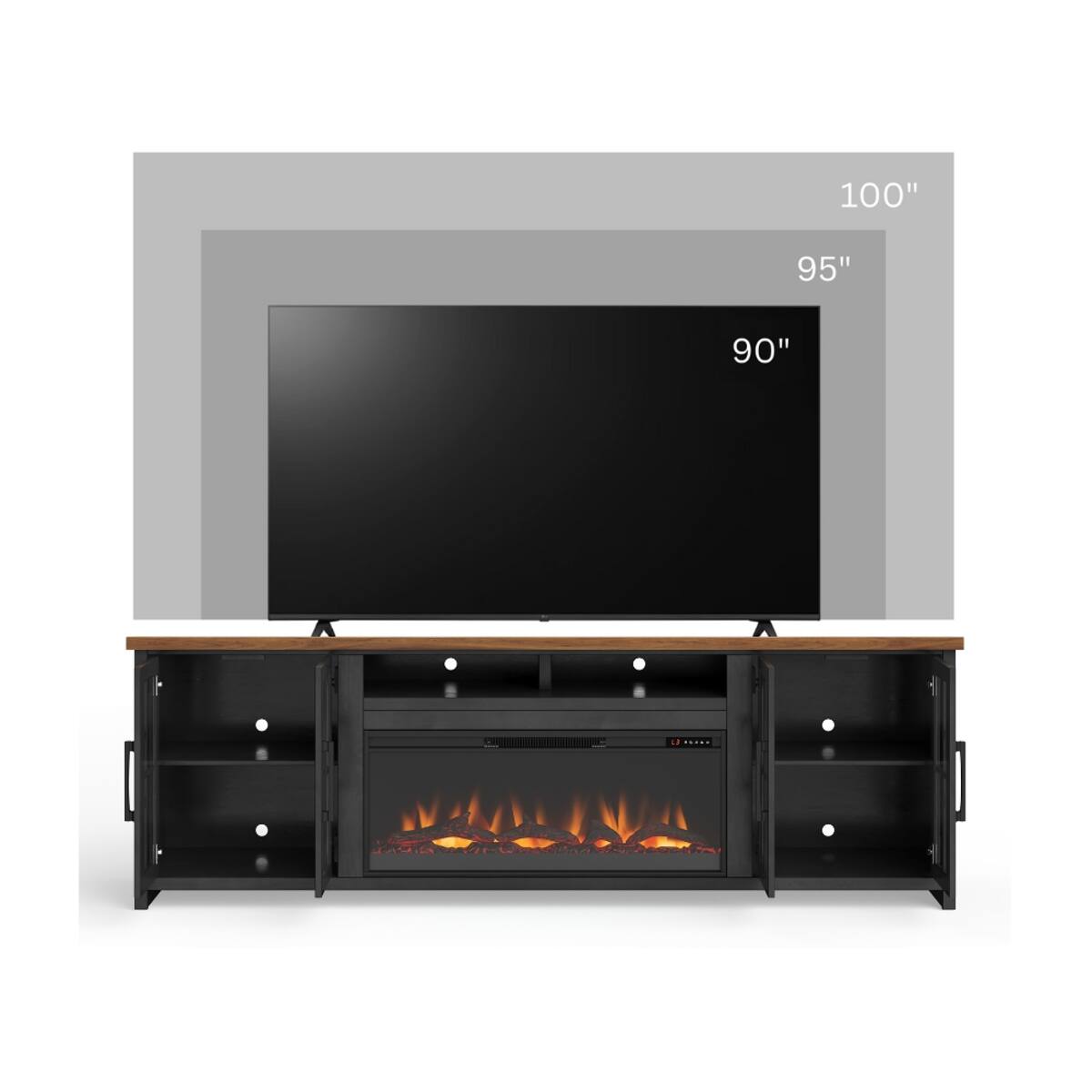 100"  
95"  
90"