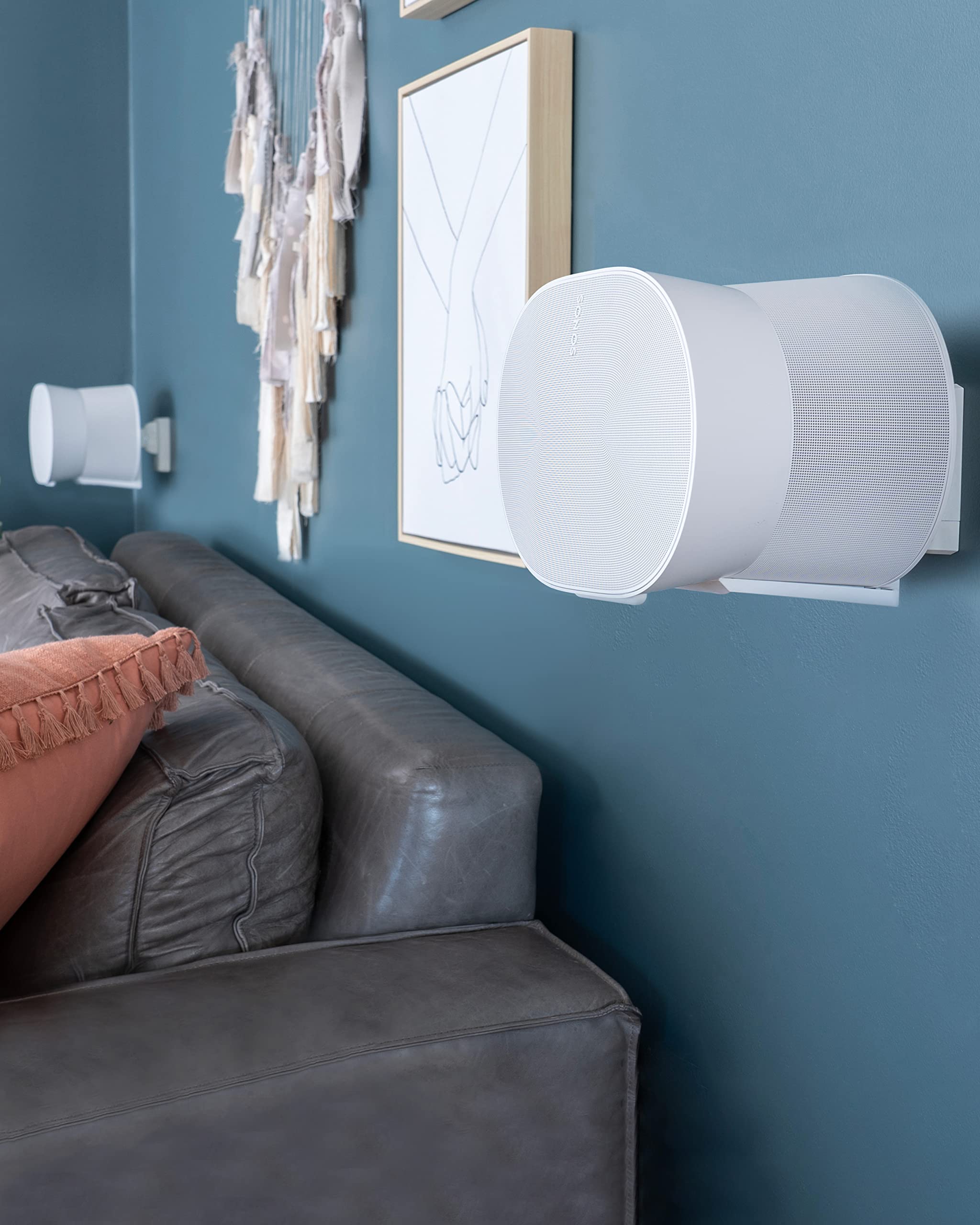 Alt View 6. Sanus - Sanus Adjustable Speaker Wall Mounts for Sonos Era 300 - Pair (White) - White.