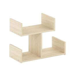 FurniFact - Wooden Desktop Bookshelf Storage Organizer - Bauhaus Oak