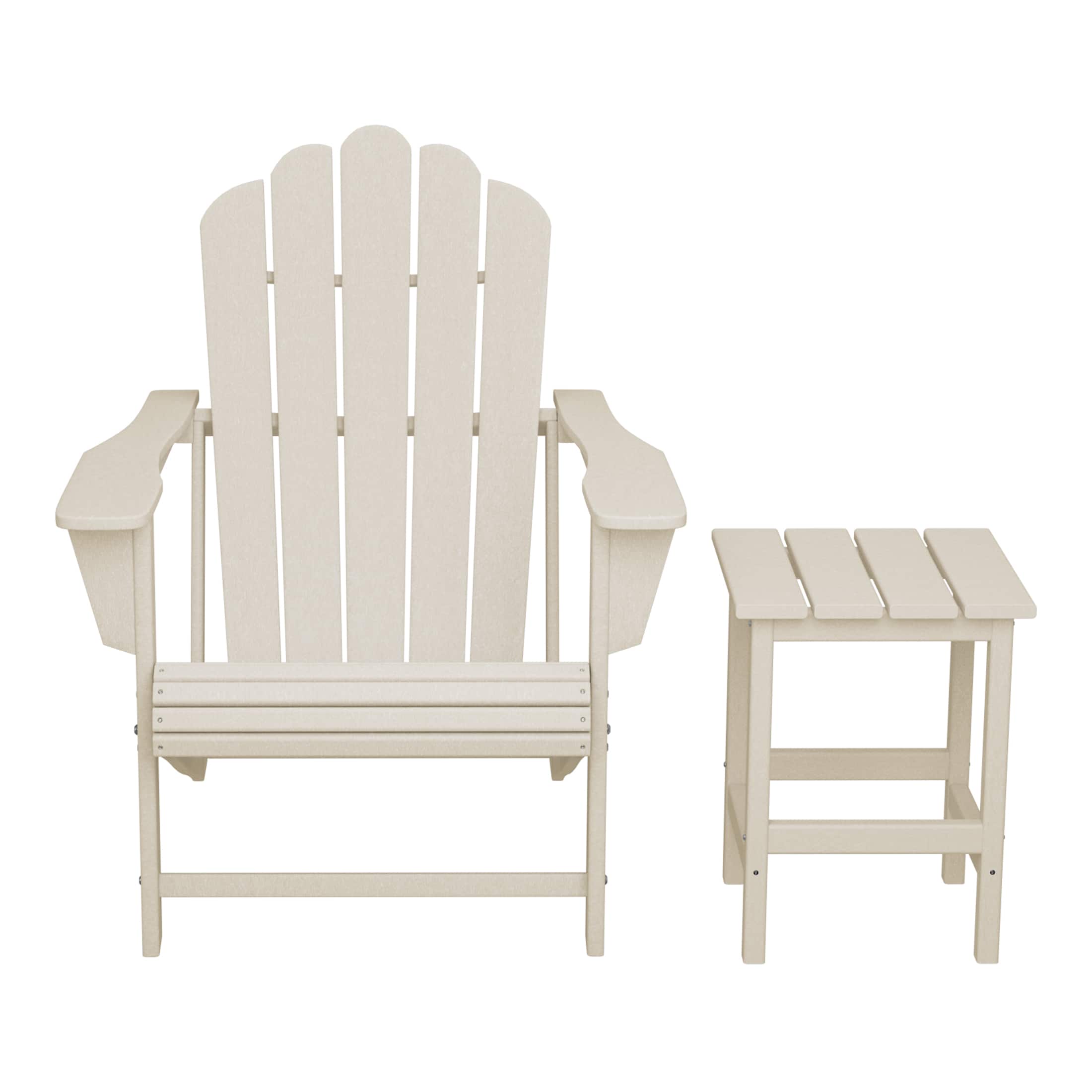 WestinTrends - Highland Outdoor Patio HDPE Adirondack Chair With Cup Holder and Table Set - Sand price history on PriceWatchPro