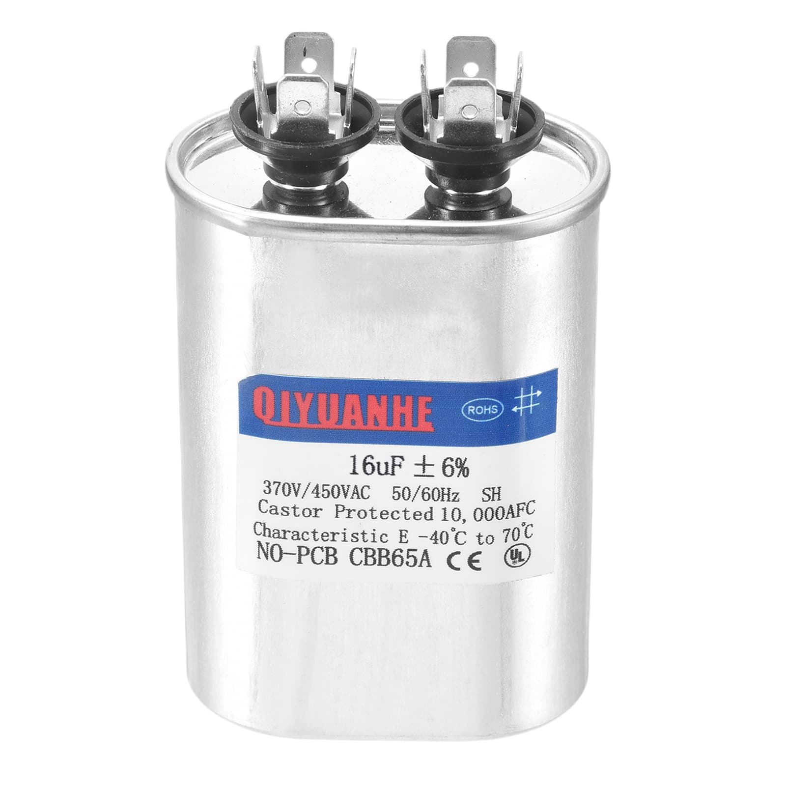 Unique Bargains - CBB65 16uF 370/450V Oval Run Start Capacitor for AC Motor Start HVAC Compressor Generator Air Condenser Heat Pump - Silver price history on PriceWatchPro