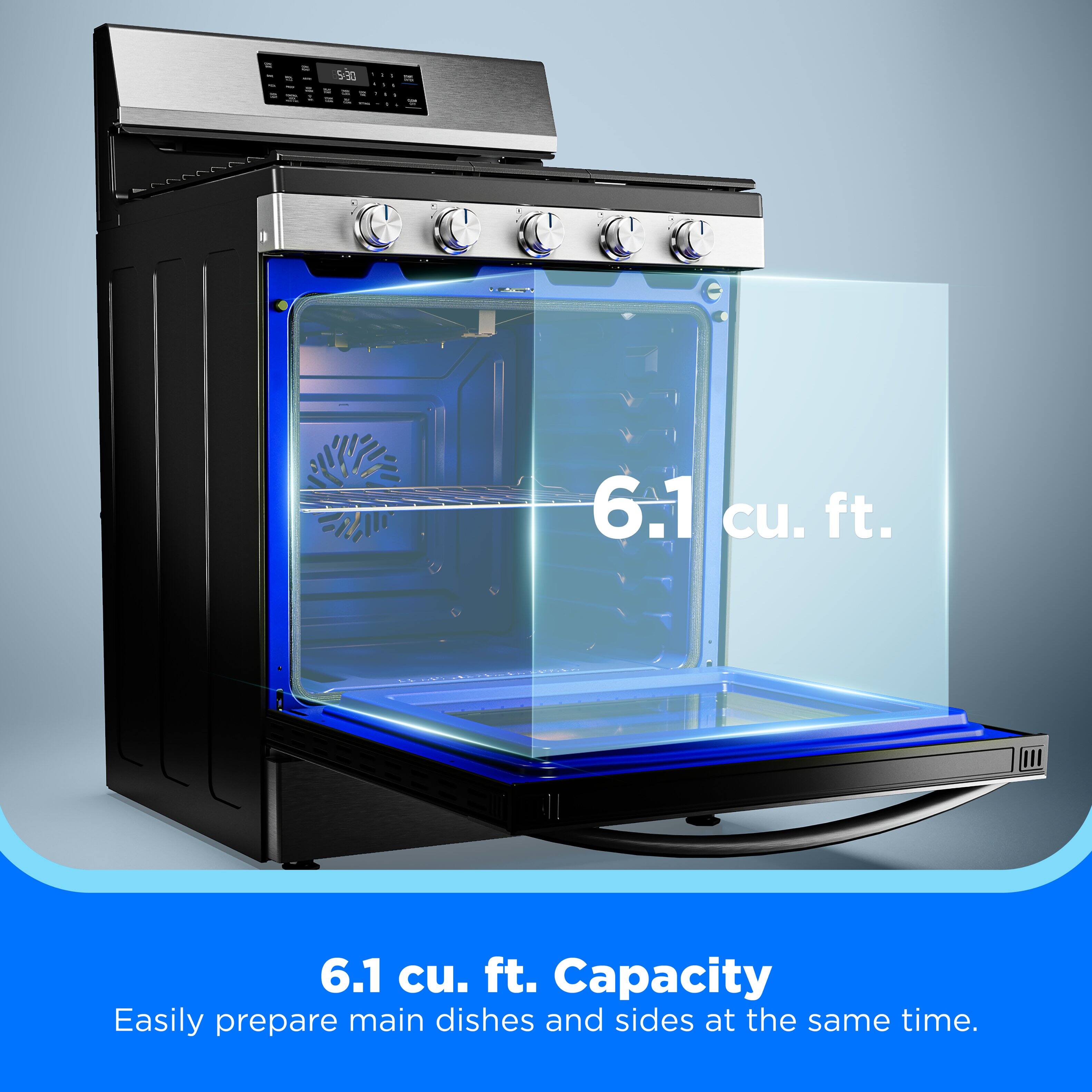 5E 6.1 cu. ft. Capacity

Easily prepare main dishes and sides at the same time.