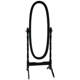 Hivvago - Oval Cheval Mirror Freestanding Floor Mirror - Black