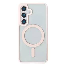 Gravity Ridge - Magnetic Case for Samsung Galaxy S23 Clear Phone Case Magsafe Slim & Tough, Pocket-friensly Transparent Cover - Pink