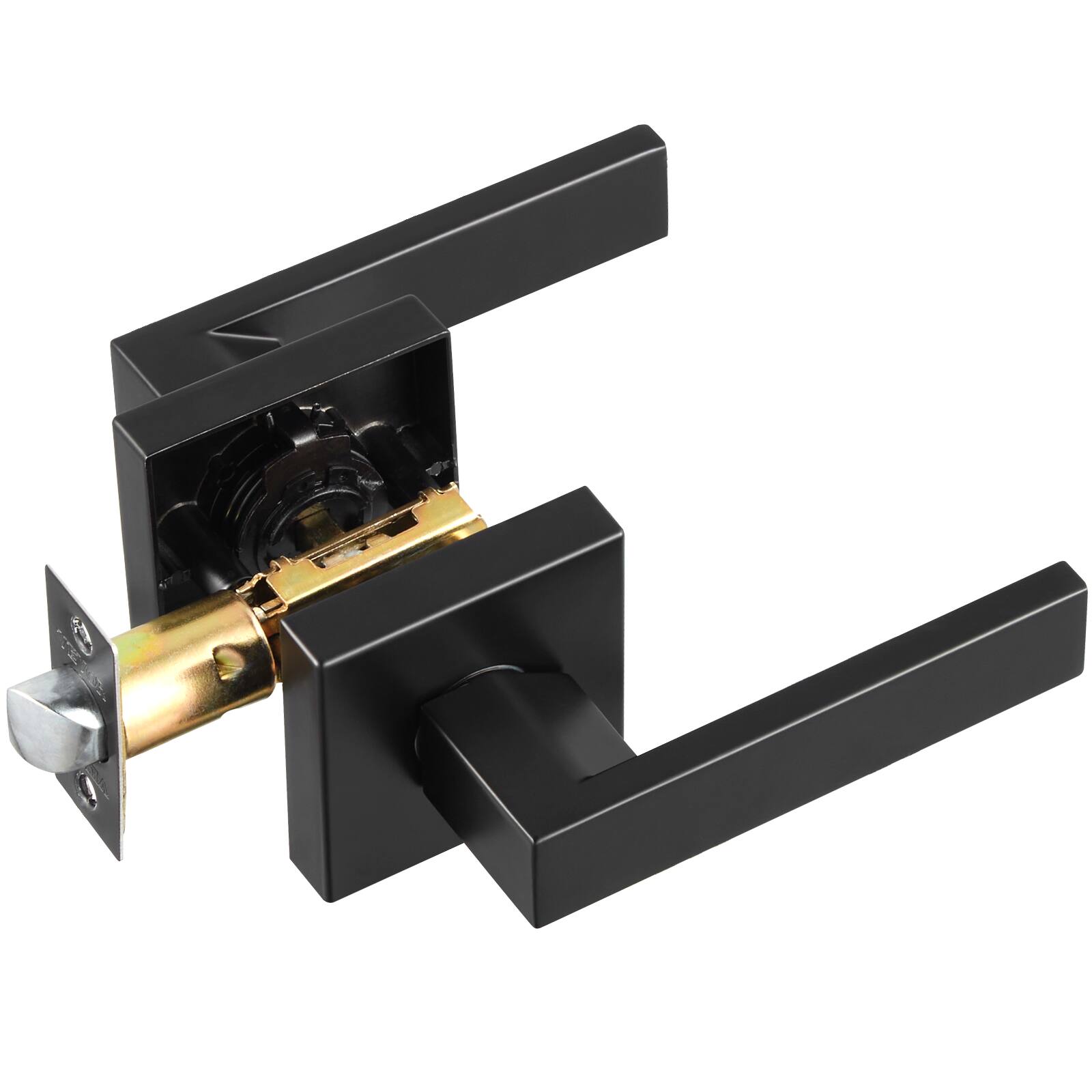 Alt View 5. VEVOR - Passage Door Handle, 6 Pack Matte Black Door Lever, Left or Right Handing Reversible Lever Non-Locking - Black.