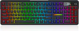 REDRAGON - K762 PRO Wireless 104-Key Gasket Gaming Keyboard, Screen & Knob - Black