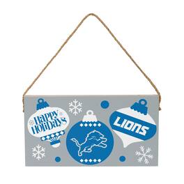 Evergreen Enterprises - Detroit Lions 6" x 11" Holiday Wood Wall Sign - Multicolor