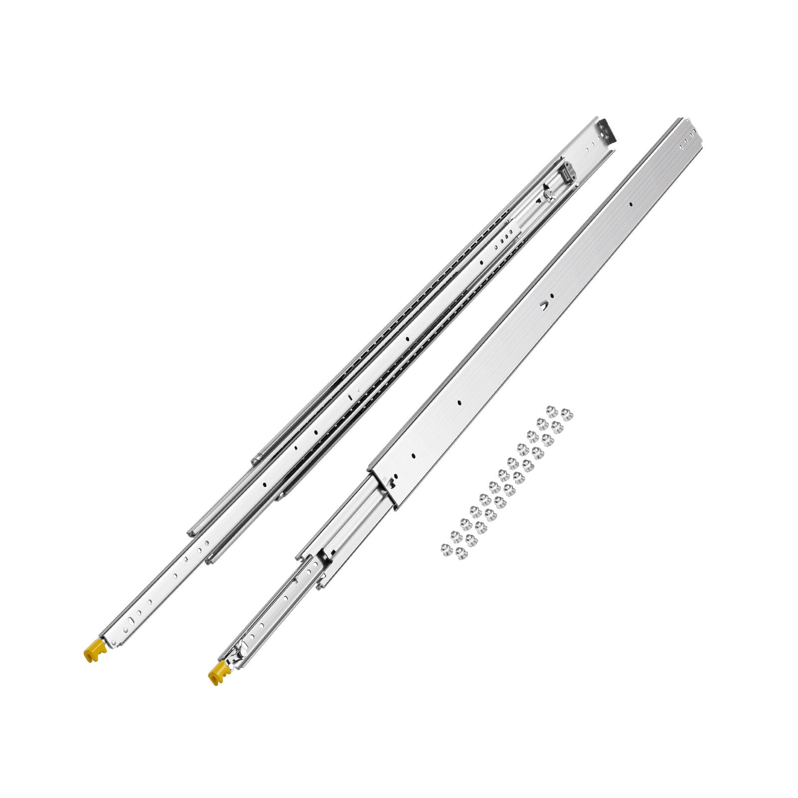 Alt View 5. VEVOR - 1 Pair Full Extension Drawer Slides 18 20 22 28 30 32 36 38 40 44 48 52 56 60 in, 500 lbs Load Capacity Locking Drawer - Silver.
