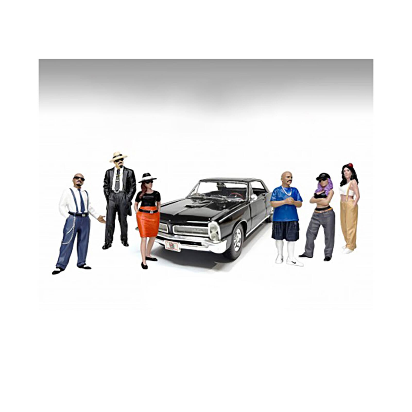 Alt View 1. American Diorama - "Hanging Out 3" 6 piece Figure Set for 1/18 Scale Models by American Diorama.