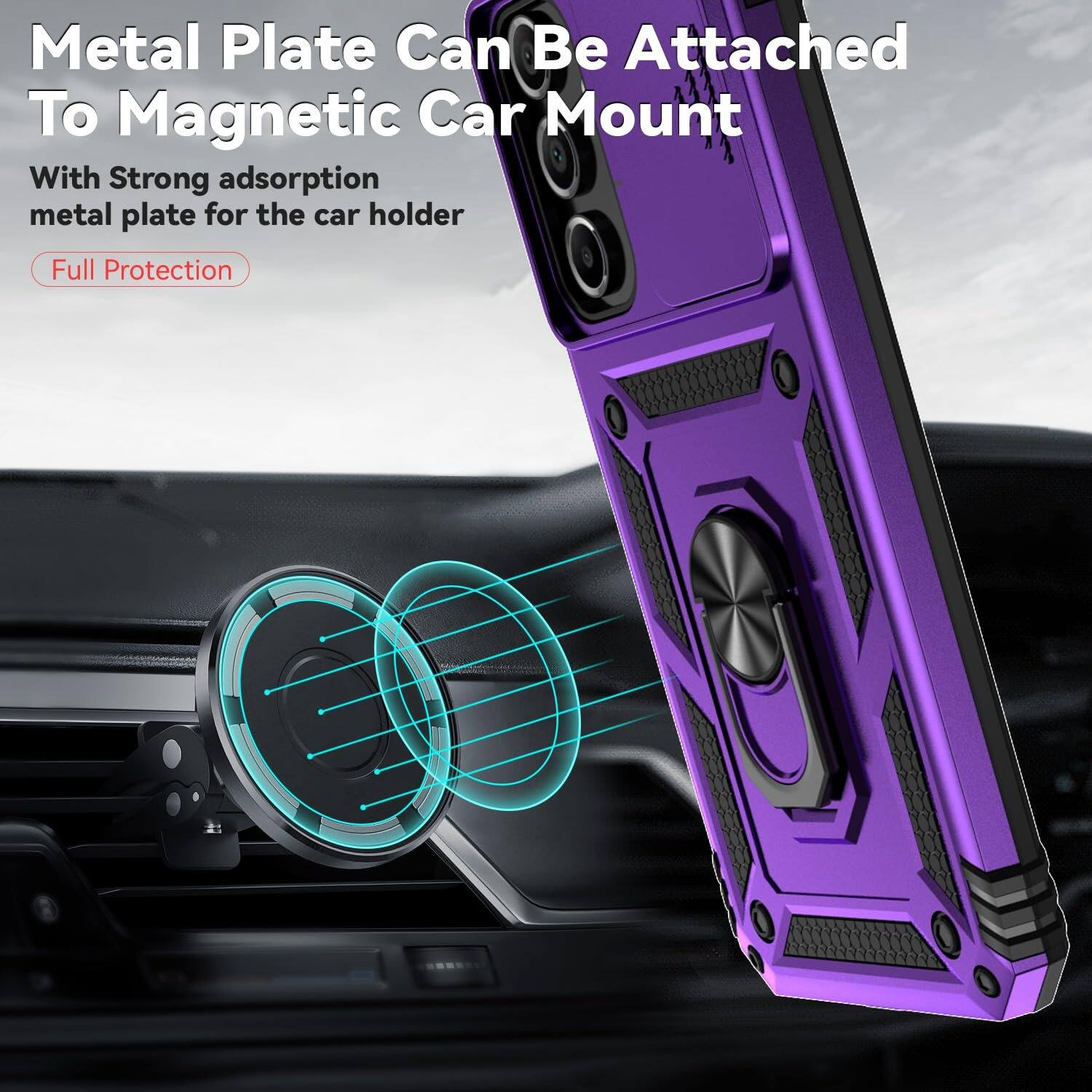 Metal Plate Can Be Attached To Magnetic Car Mount

With Strong adsorption metal plate for the car holder

Full Protection