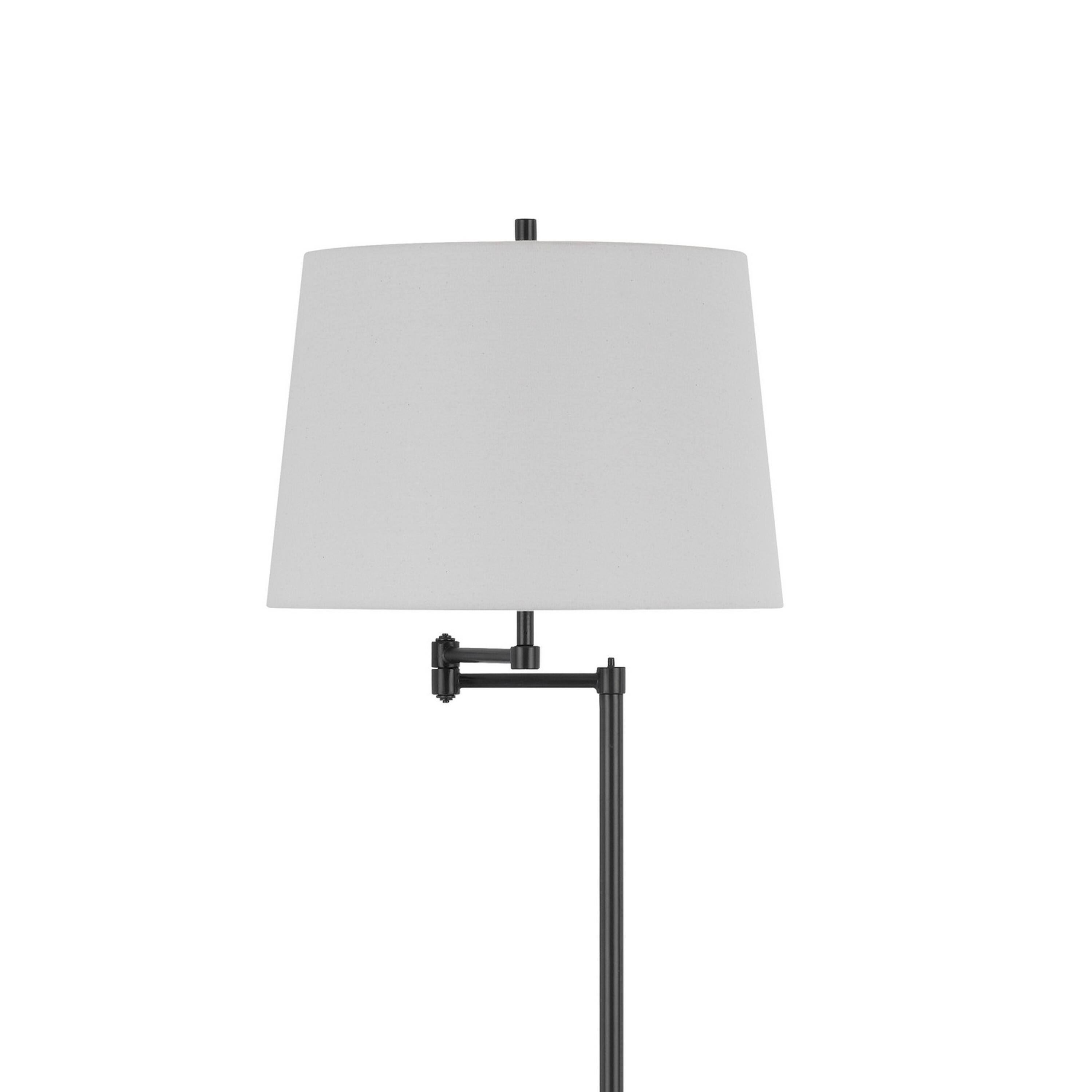 Left. Manhattan Lane - Tomi 63 Inch Floor Lamp, Double Swing Arm, Metal, Shade.