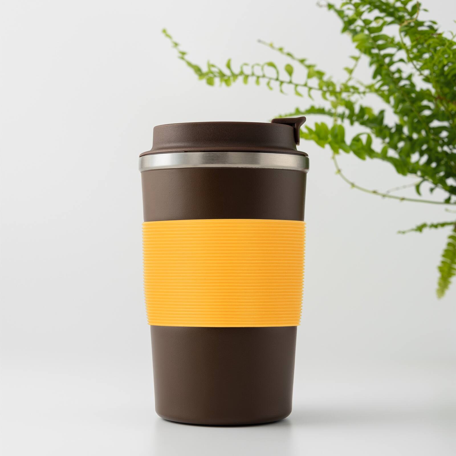 Alt View 6. Unique Bargains - 2pcs Silicone Water Bottle Boot, Anti-Slip Protective Sleeve Bottom for Stainless Steel Bottles - Brown.
