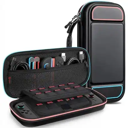 Front. Kitcheniva - Travel Carry Case For Nintendo Switch 2 2025 Shockproof Hard Protective Cover Darknight - Darknight.